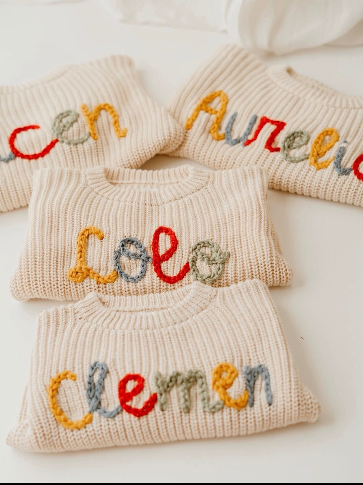 Sweater mano escrita